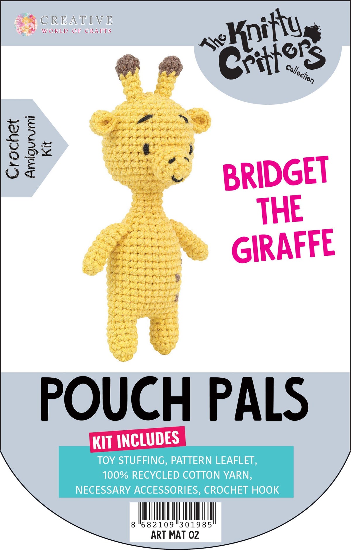 Knitty Critters - Pouch Pals - Bridget The Giraffe