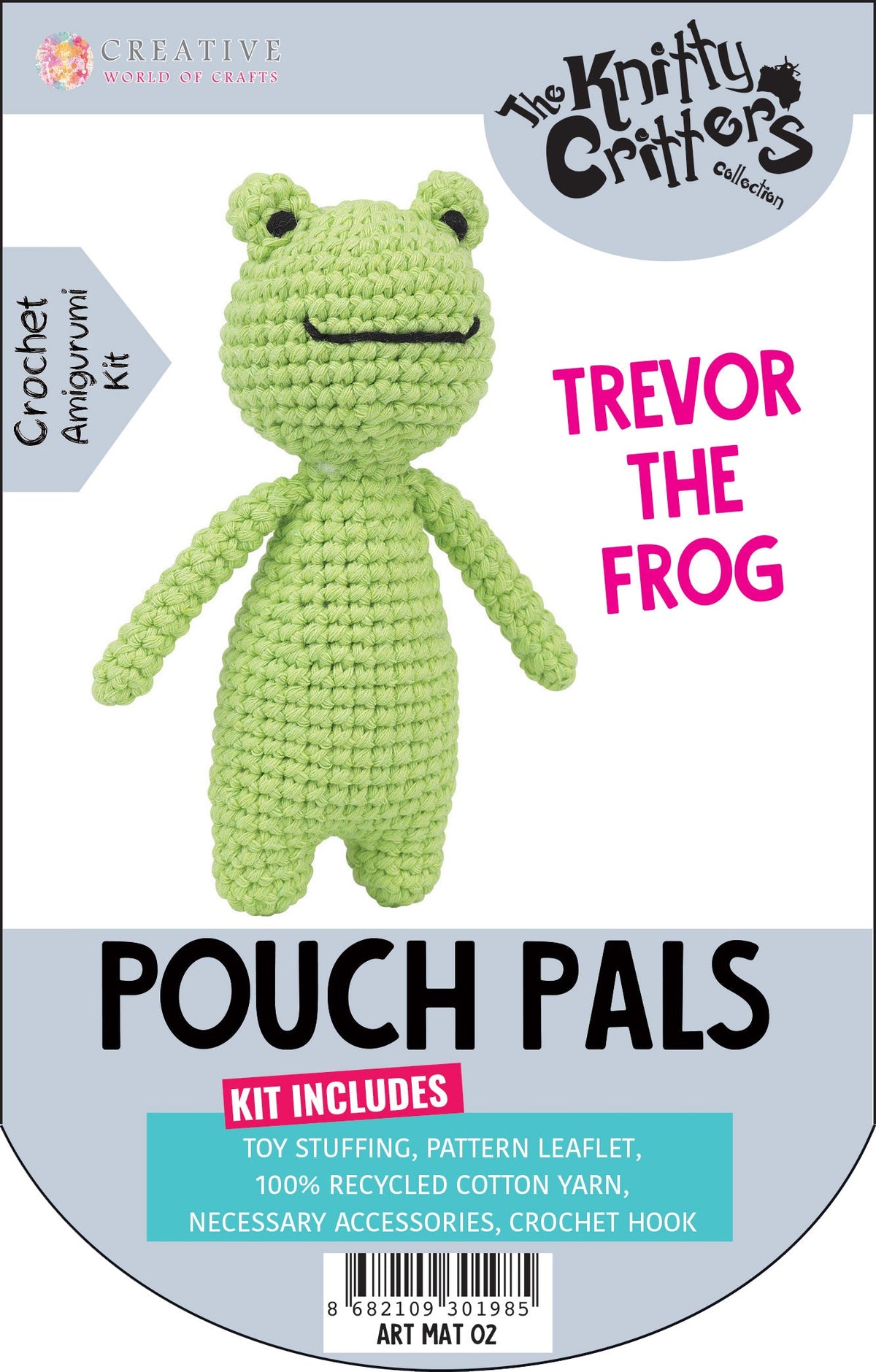 Knitty Critters - Pouch Pals - Trevor The Frog