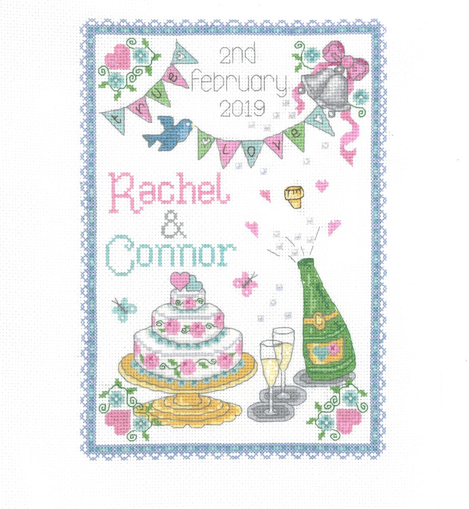 Celebration Counted Cross Stitch - True Love Wedding Sampler
