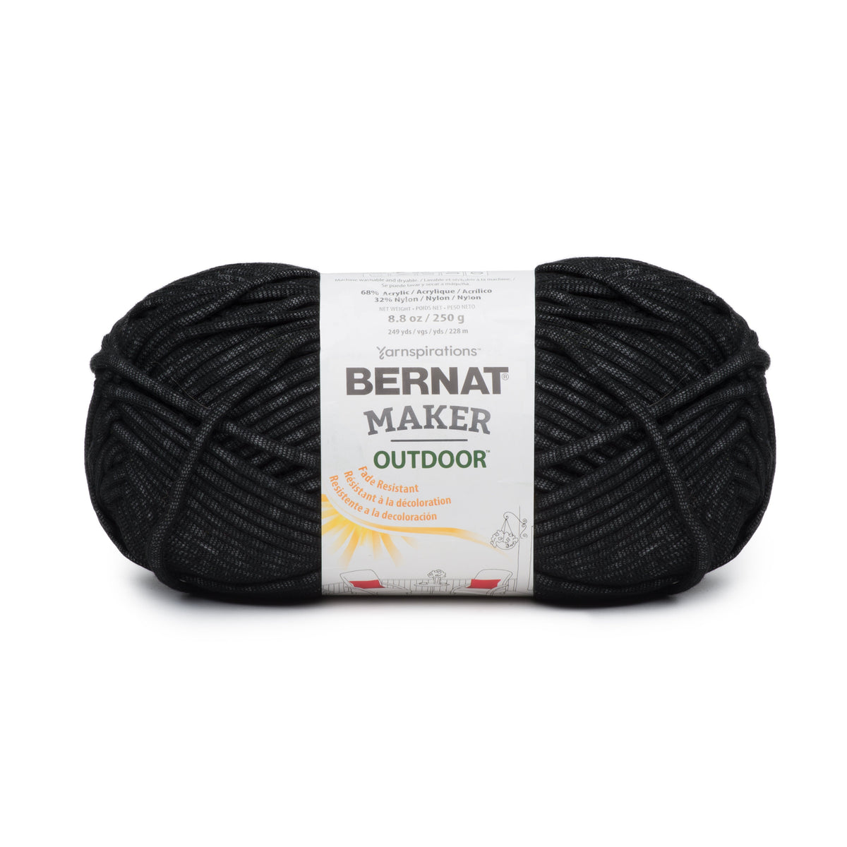 Bernat Maker Outdoor 250g Yarn Black
