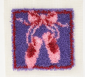 Wonderart Ballet Slippers Latch Hook Rug Kit 12" x 12"